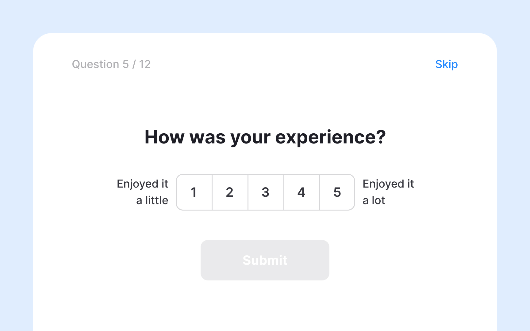 Avoid unbalanced scales in survey questions Bad Practice