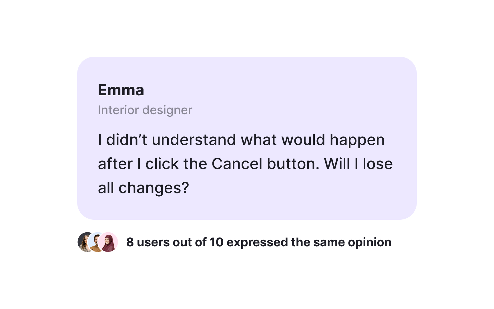 Represent user research findings accurately Best Practice