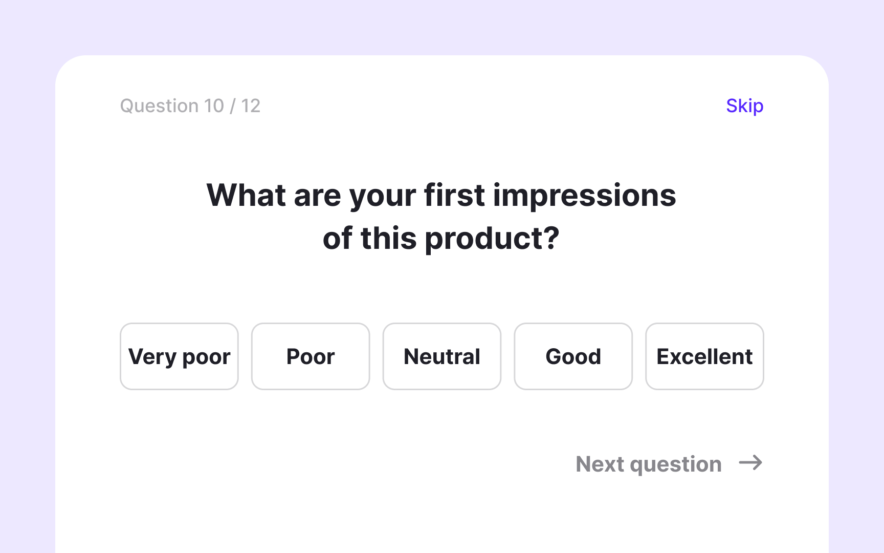 Use concept testing questions to validate product value