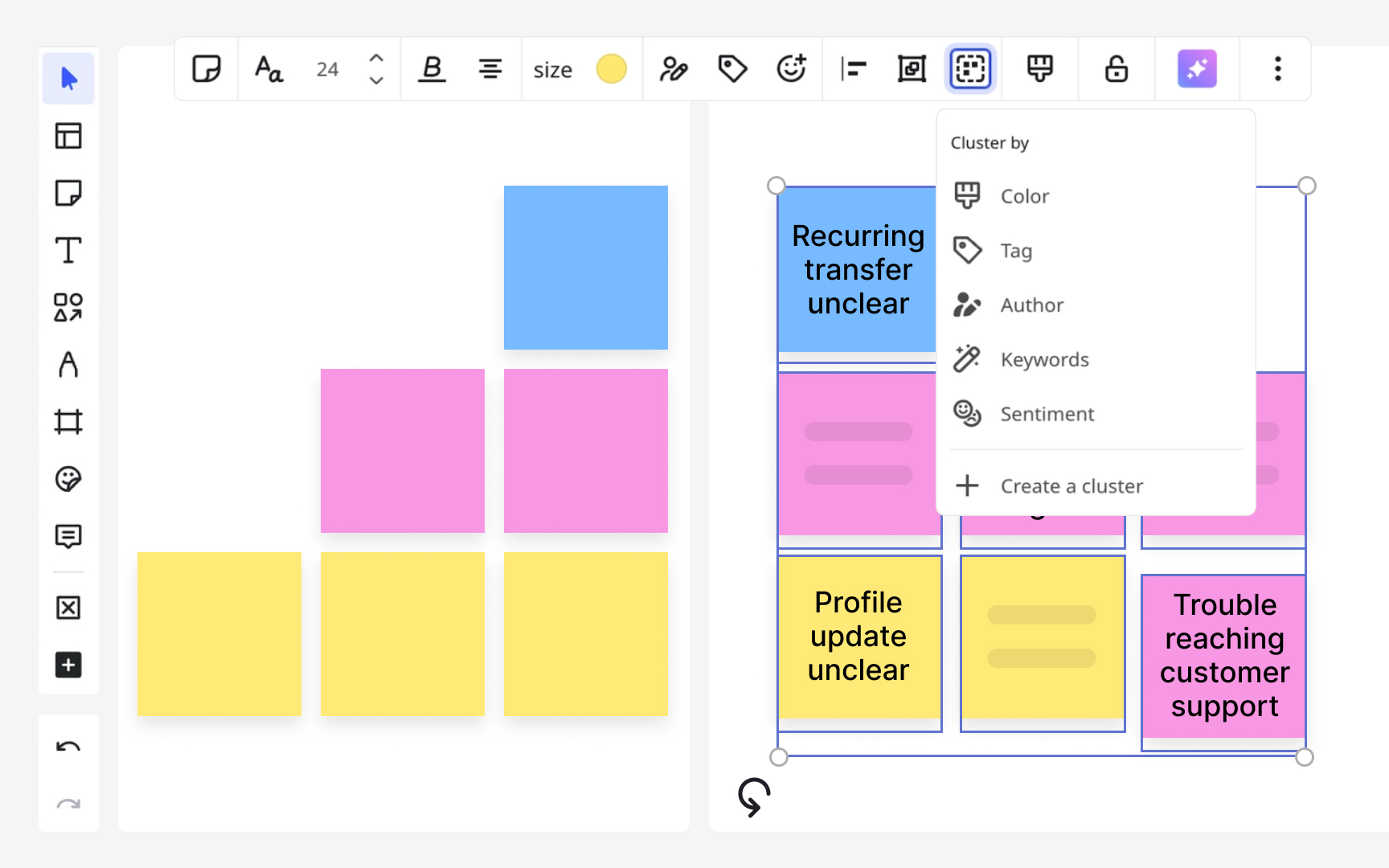 Use AI tools in affinity mapping
