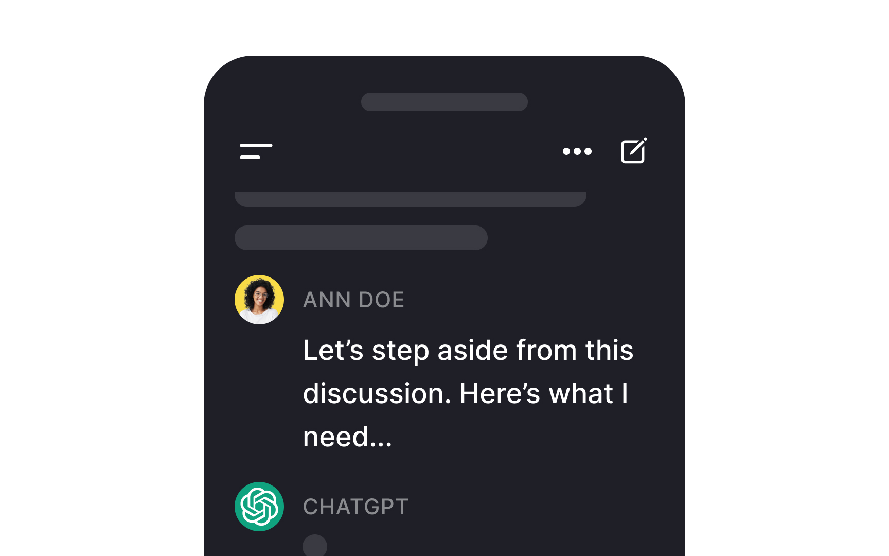 Pivot the direction of the conversation