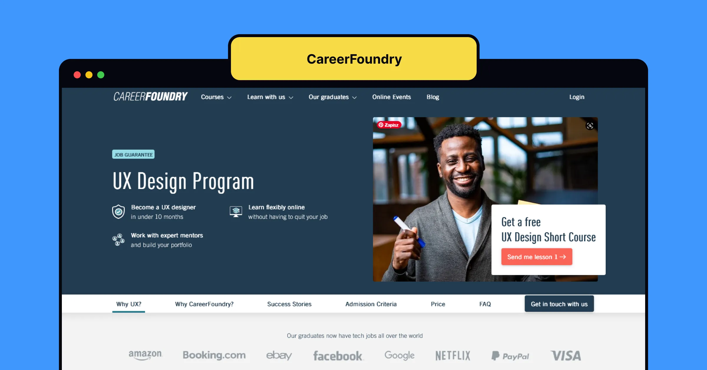 CareerFoundry website screenshot