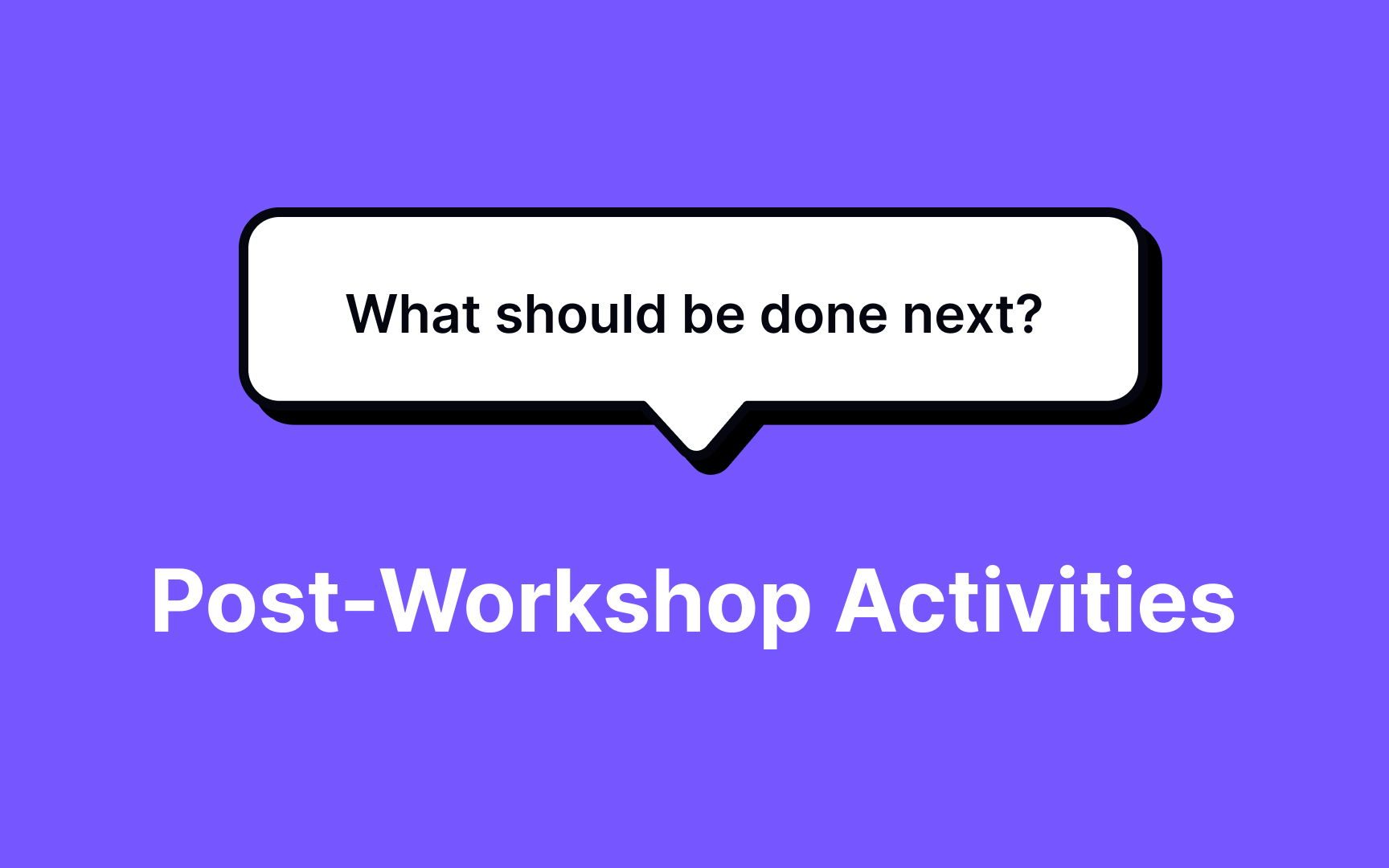 Post-workshop report