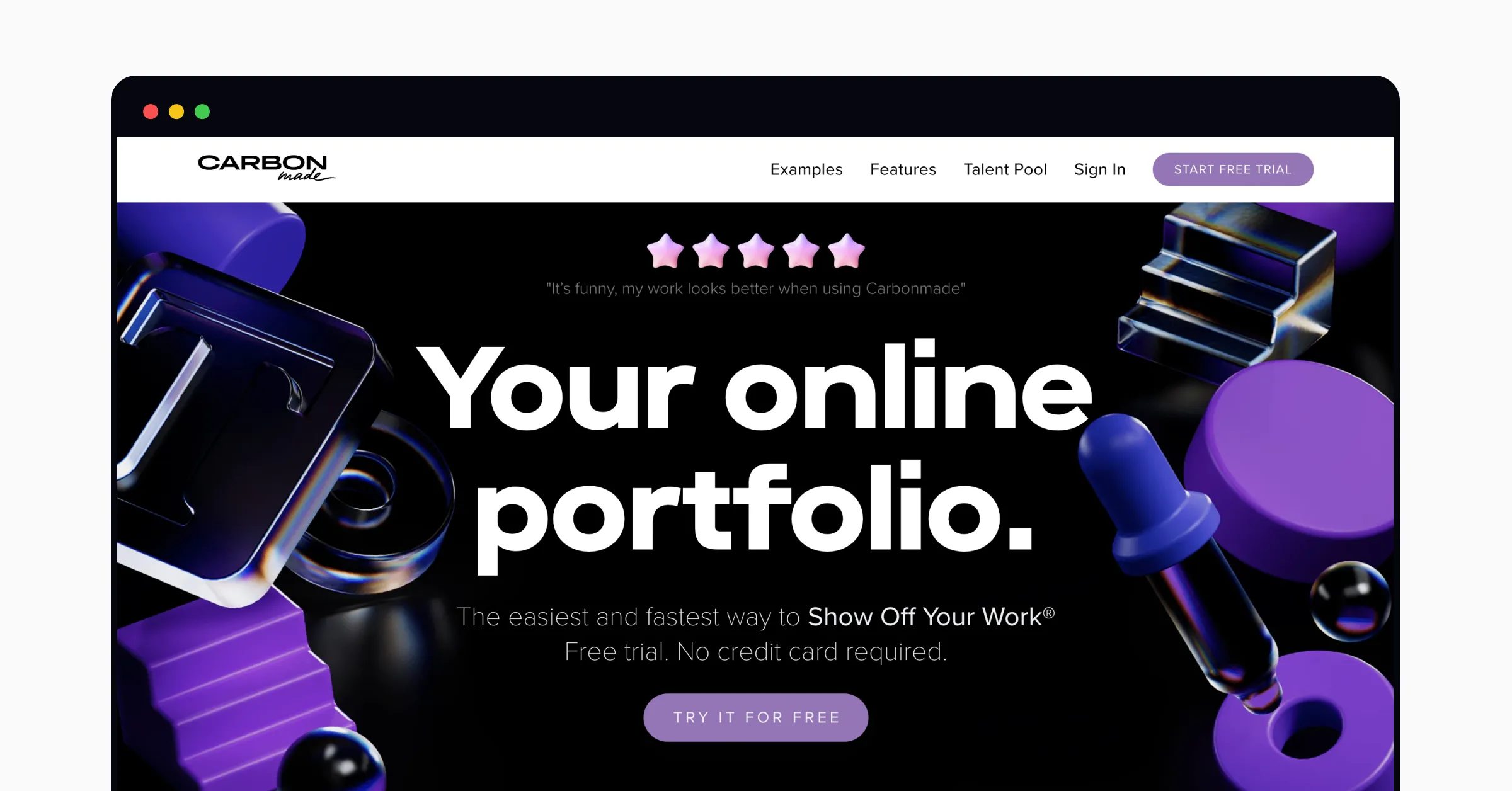 Carbonmade's home page