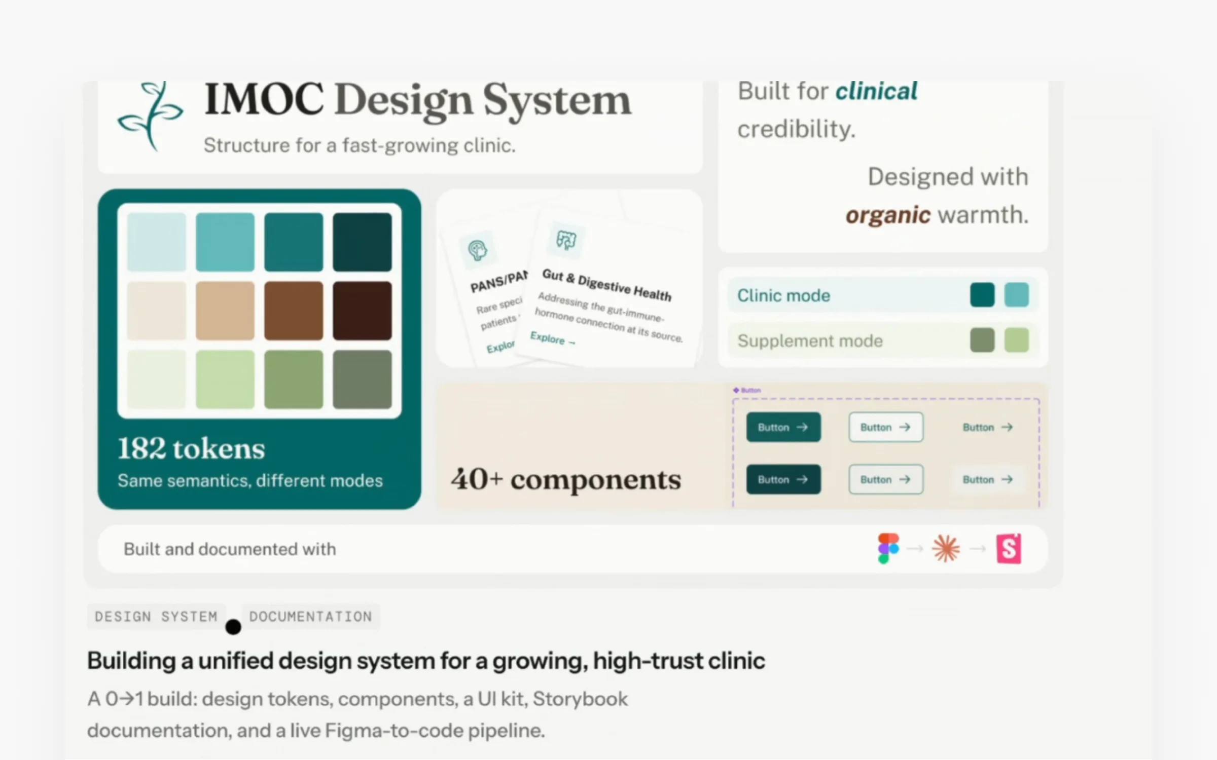 Maya's case study card with an informative title and two work-type labels