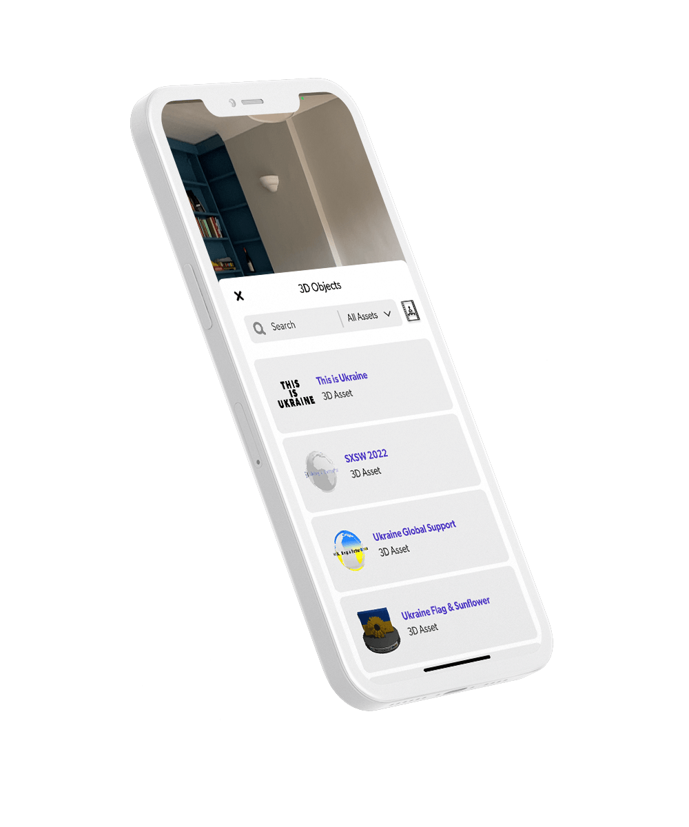 Phone view of creating AR Content