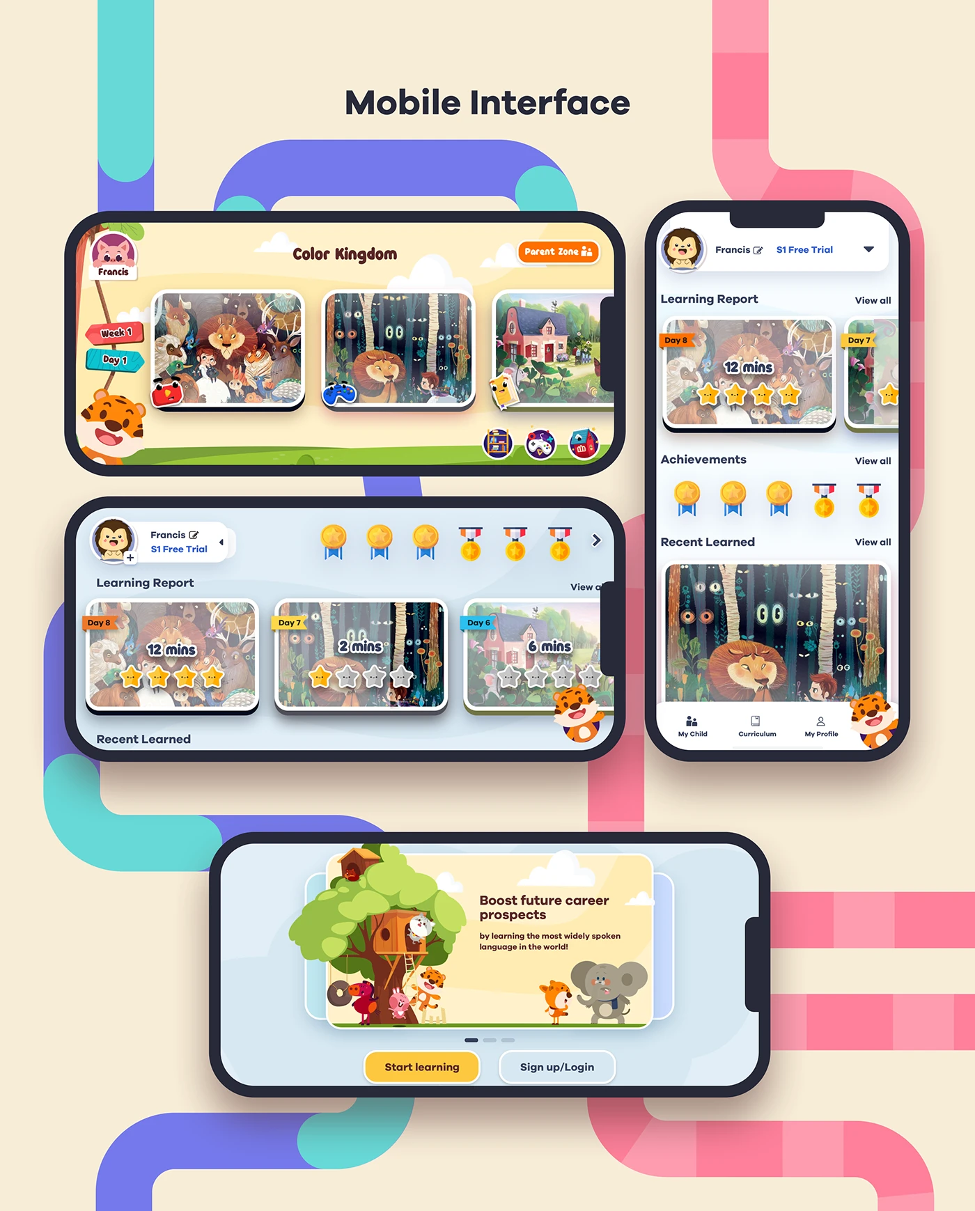 app book children chinese design kids Language Learning mobile online learning Young