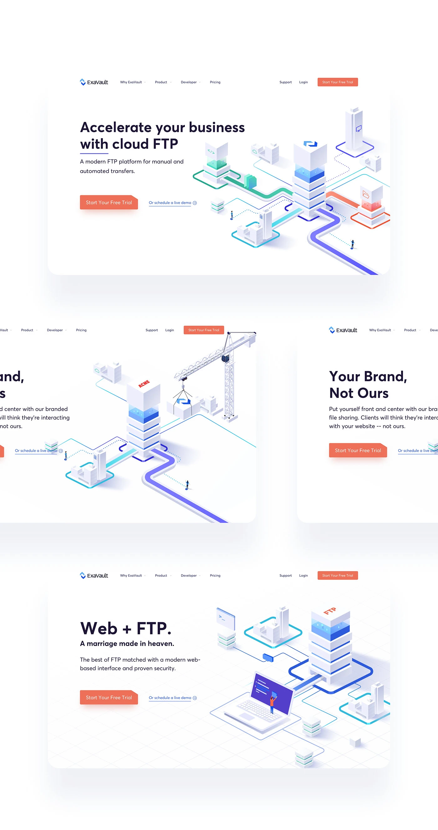 branding design ILLUSTRATION Isometric isometric illustration landing page typography Web Design Website Website Design