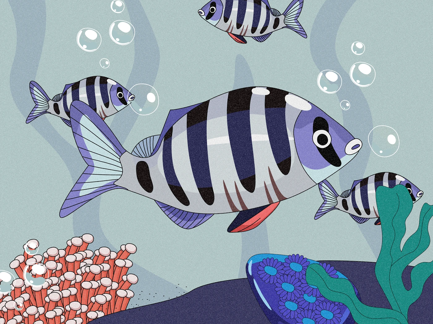 ILLUSTRATION  Character design  Drawing  digital illustration fish design