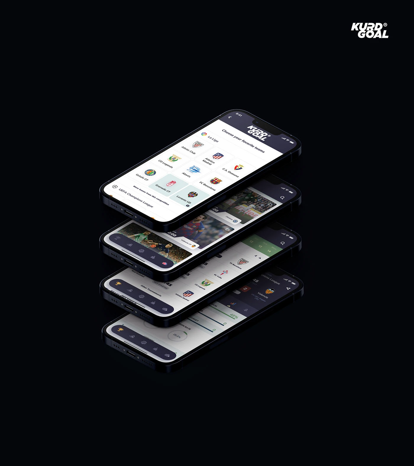 app branding design football logo mobile soccer sports UI ux
