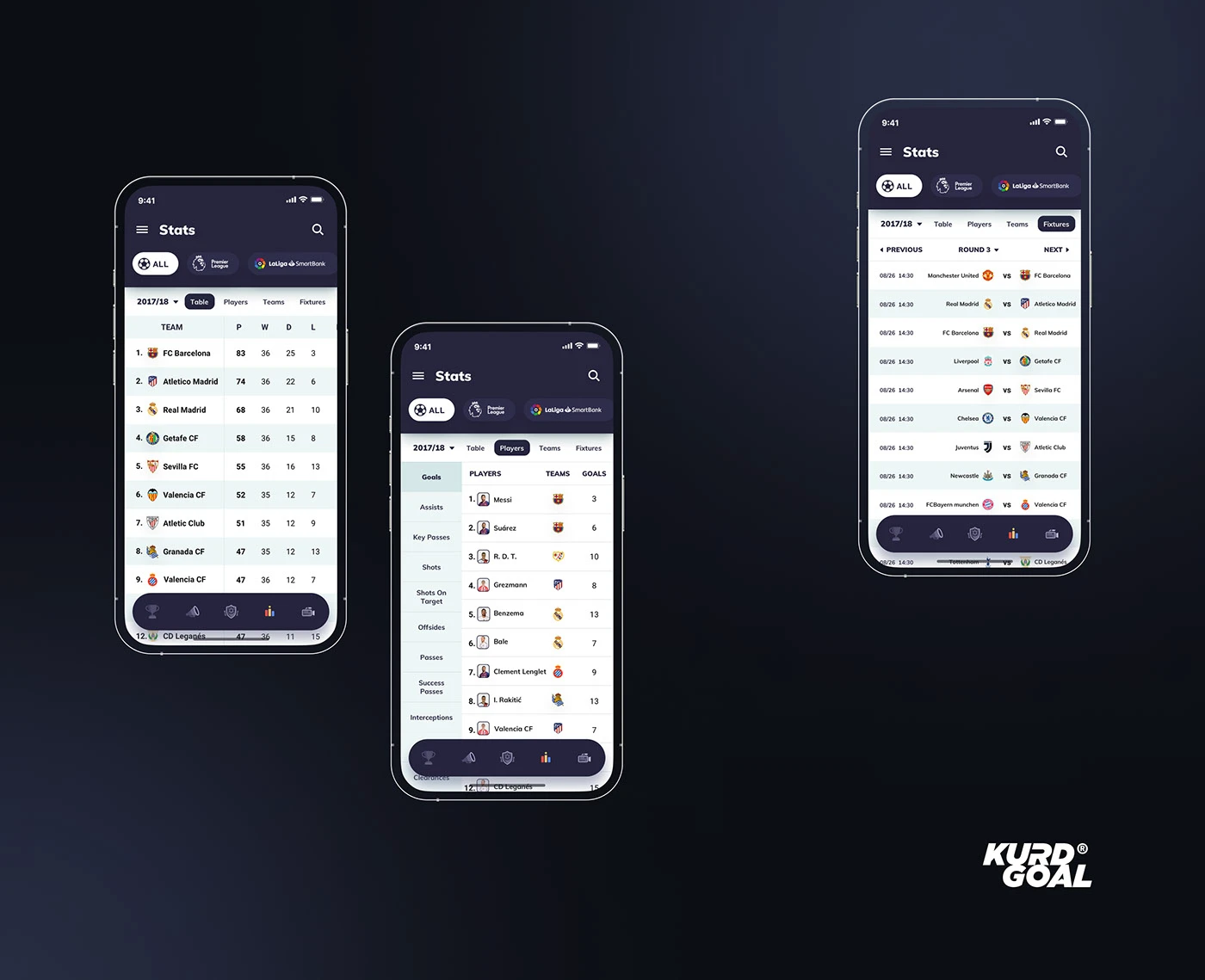 app branding design football logo mobile soccer sports UI ux