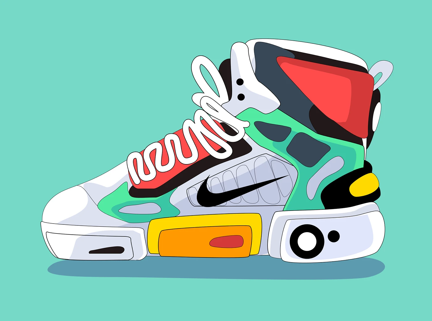 ILLUSTRATION Nike Nike Shoes design 2D sneakers