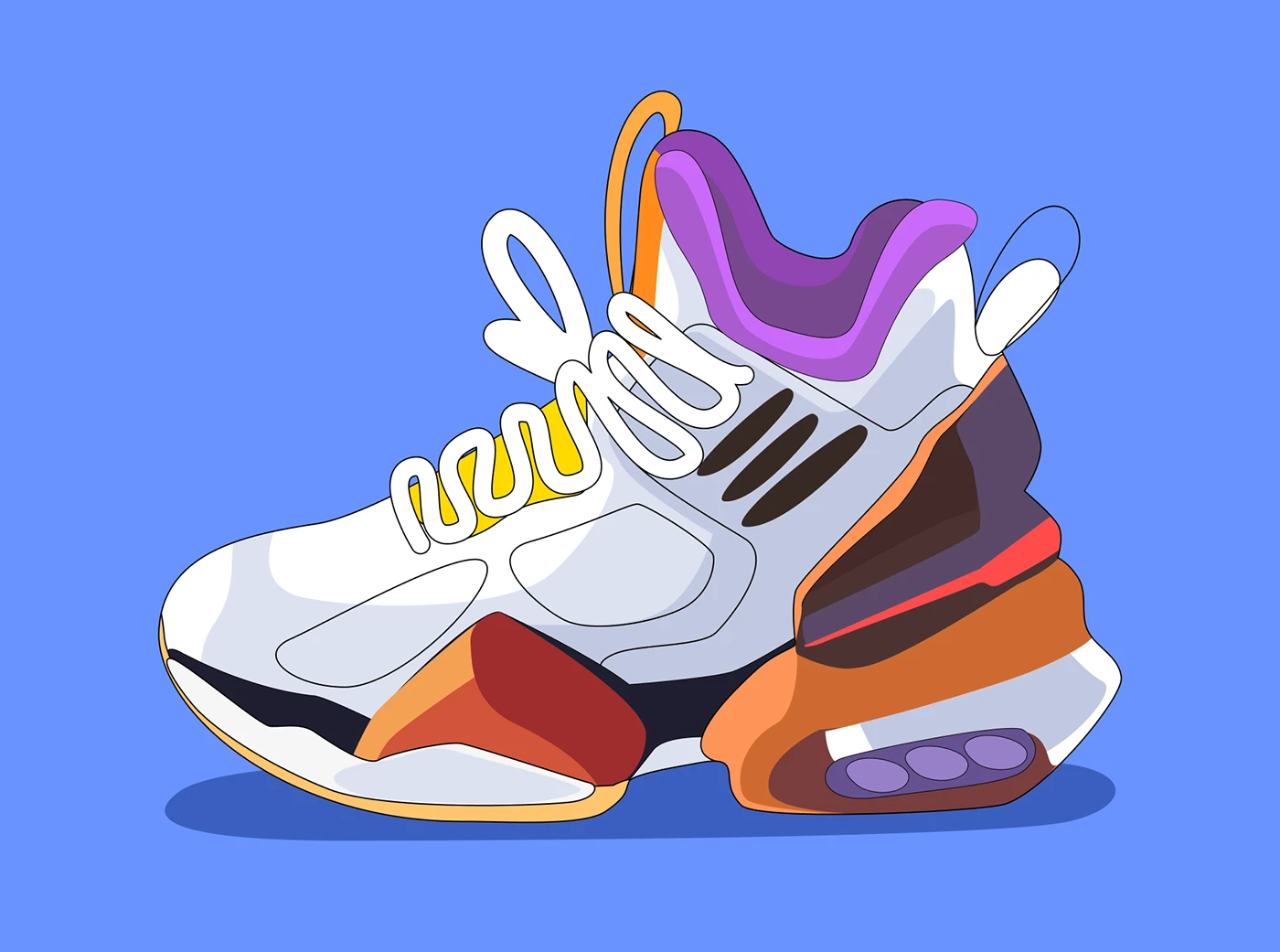 ILLUSTRATION Nike Nike Shoes design 2D sneakers