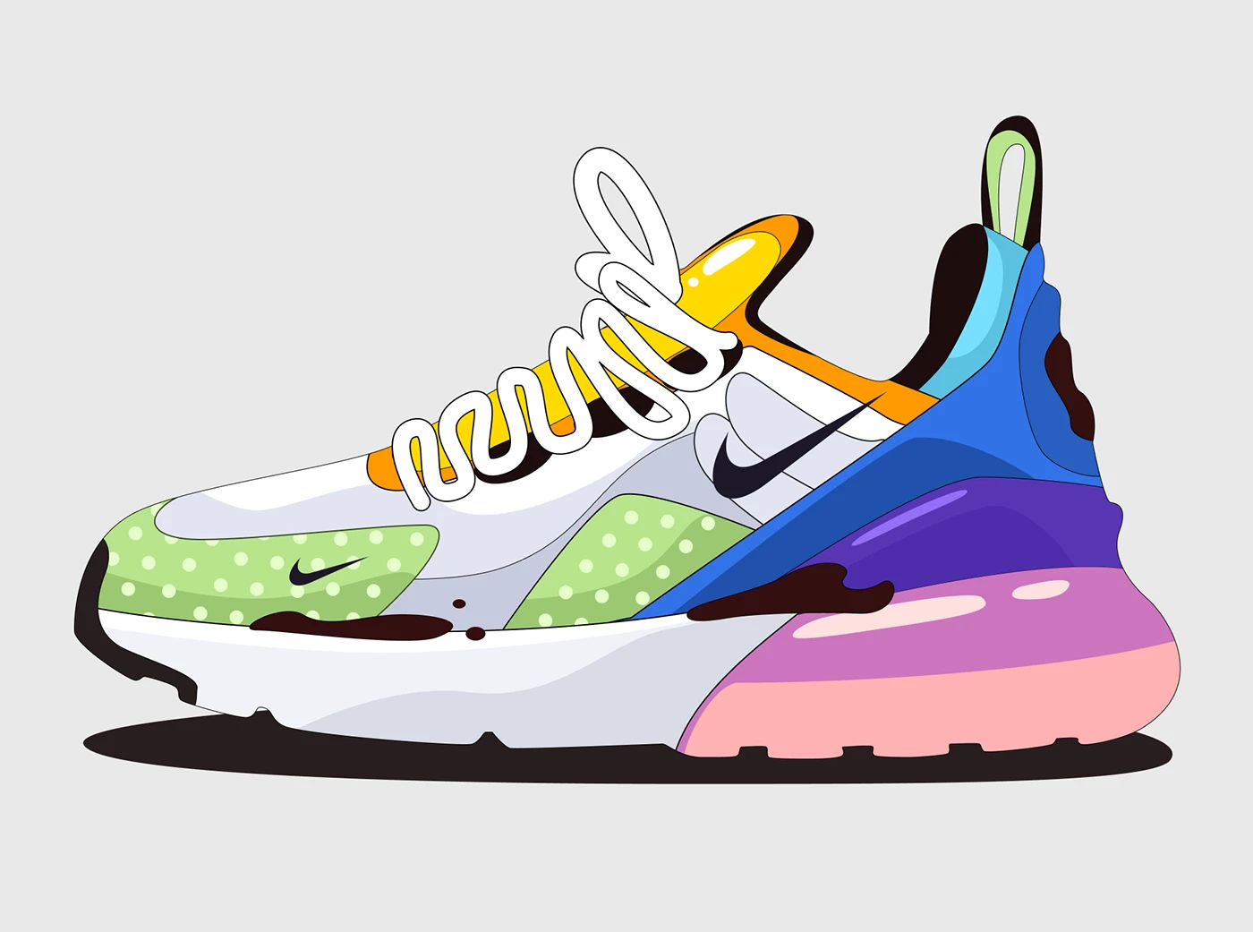 ILLUSTRATION Nike Nike Shoes design 2D sneakers