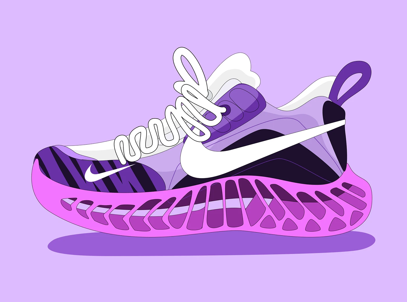 ILLUSTRATION Nike Nike Shoes design 2D sneakers