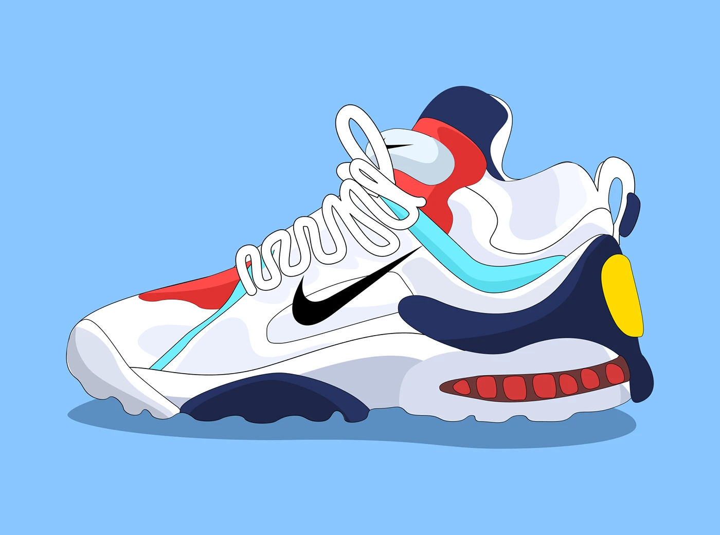ILLUSTRATION Nike Nike Shoes design 2D sneakers