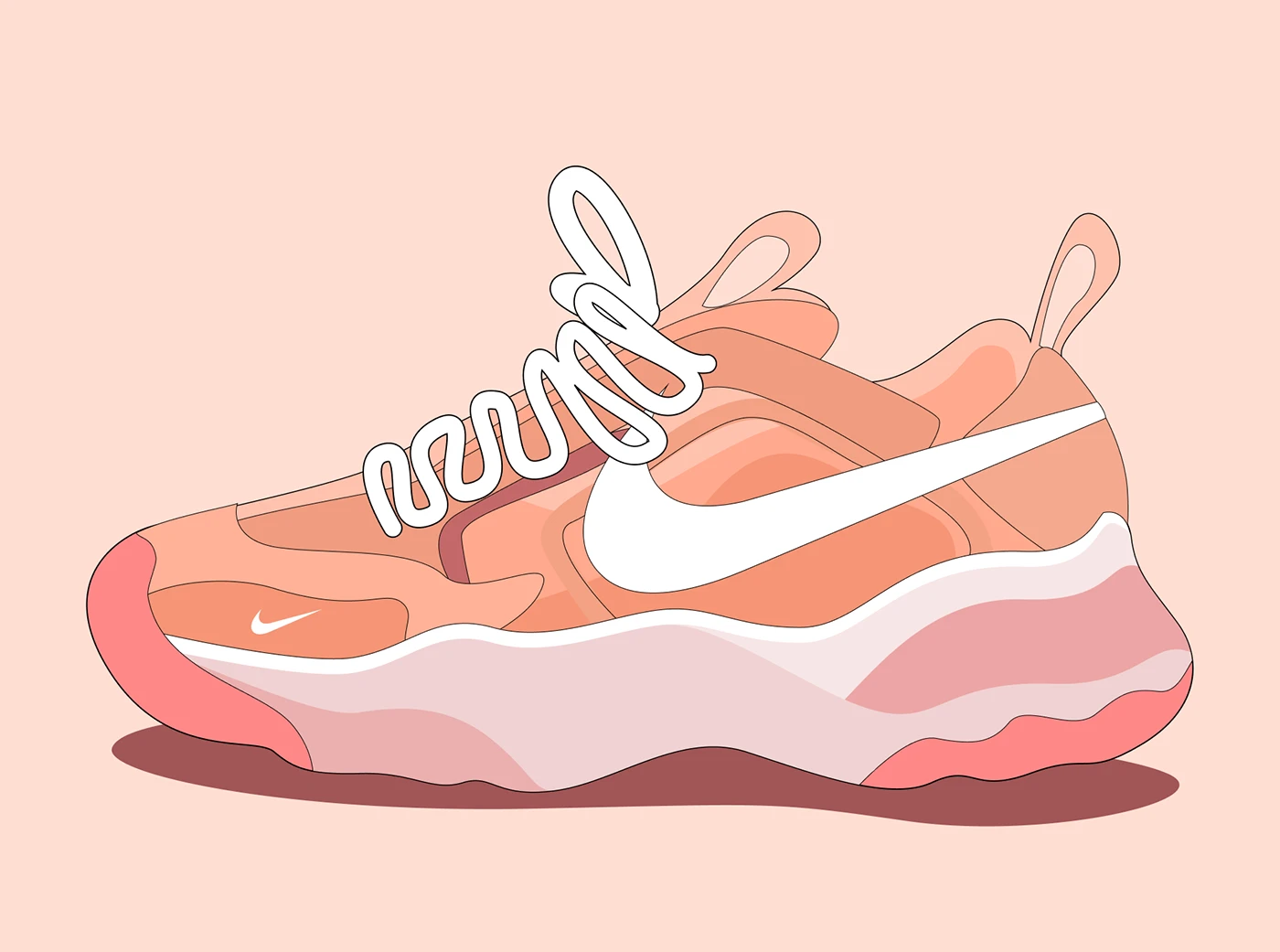 ILLUSTRATION Nike Nike Shoes design 2D sneakers