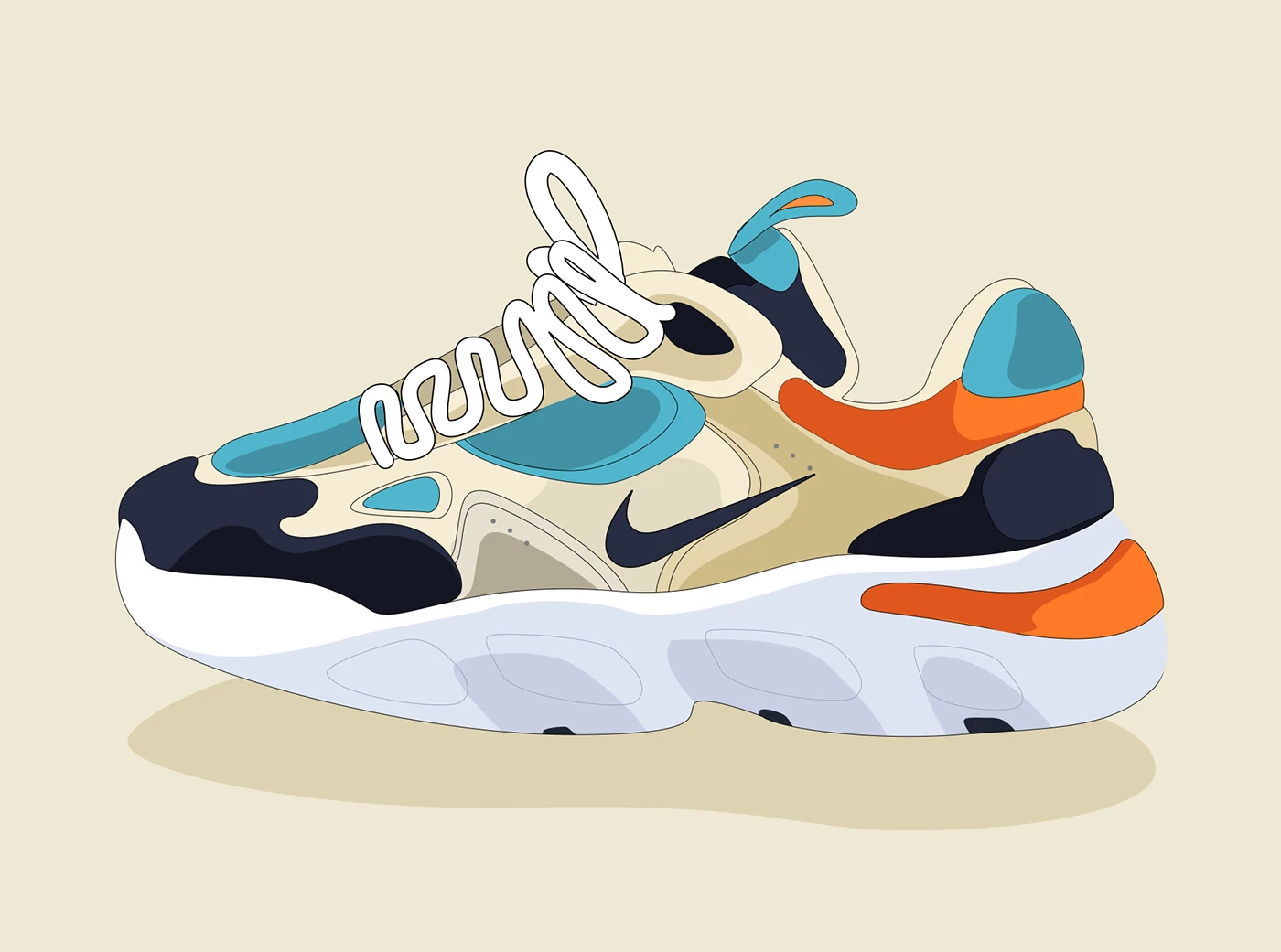 ILLUSTRATION Nike Nike Shoes design 2D sneakers