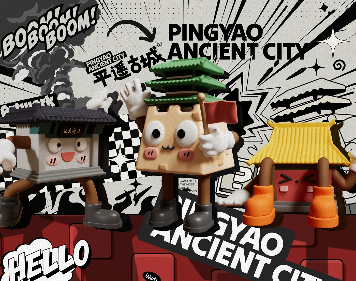 Mascot ILLUSTRATION design motion 3д Trendy toys 3d art blender 3d animation