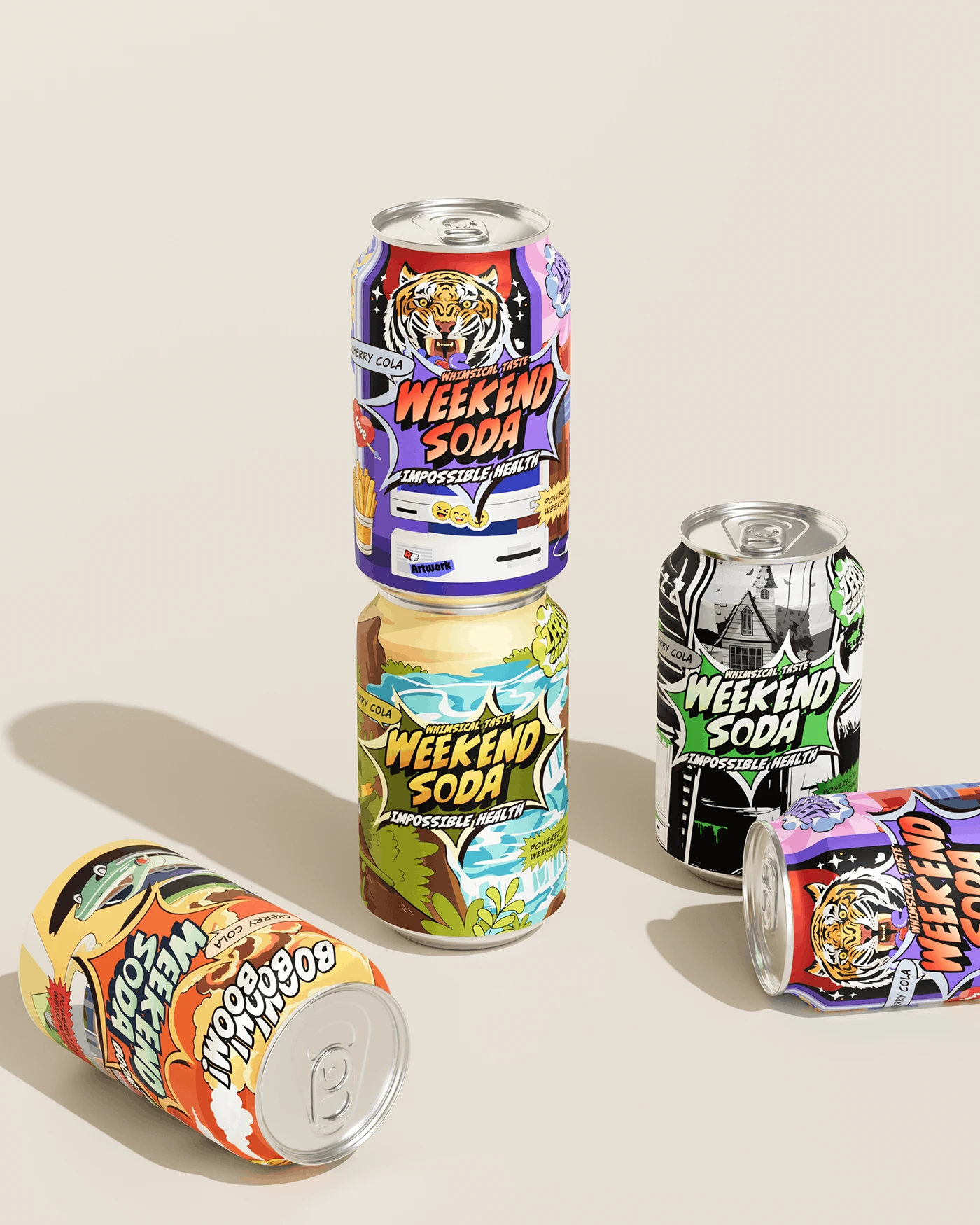 weekendsoda design branding Advertising visual identity Brand Design ILLUSTRATION adobe illustrator cartoon Drawing