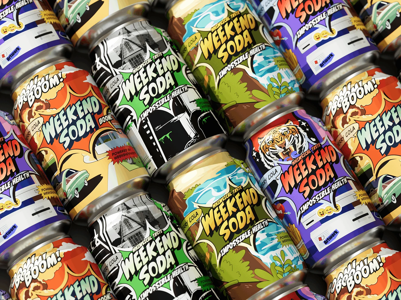 weekendsoda design branding Advertising visual identity Brand Design ILLUSTRATION adobe illustrator cartoon Drawing