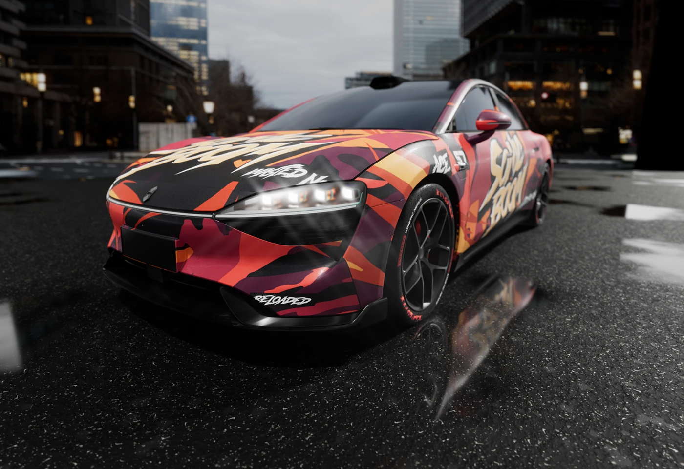 car wrap Livery automotive LUXEED Street Art Graffiti Gaming gen z manga custom paint
