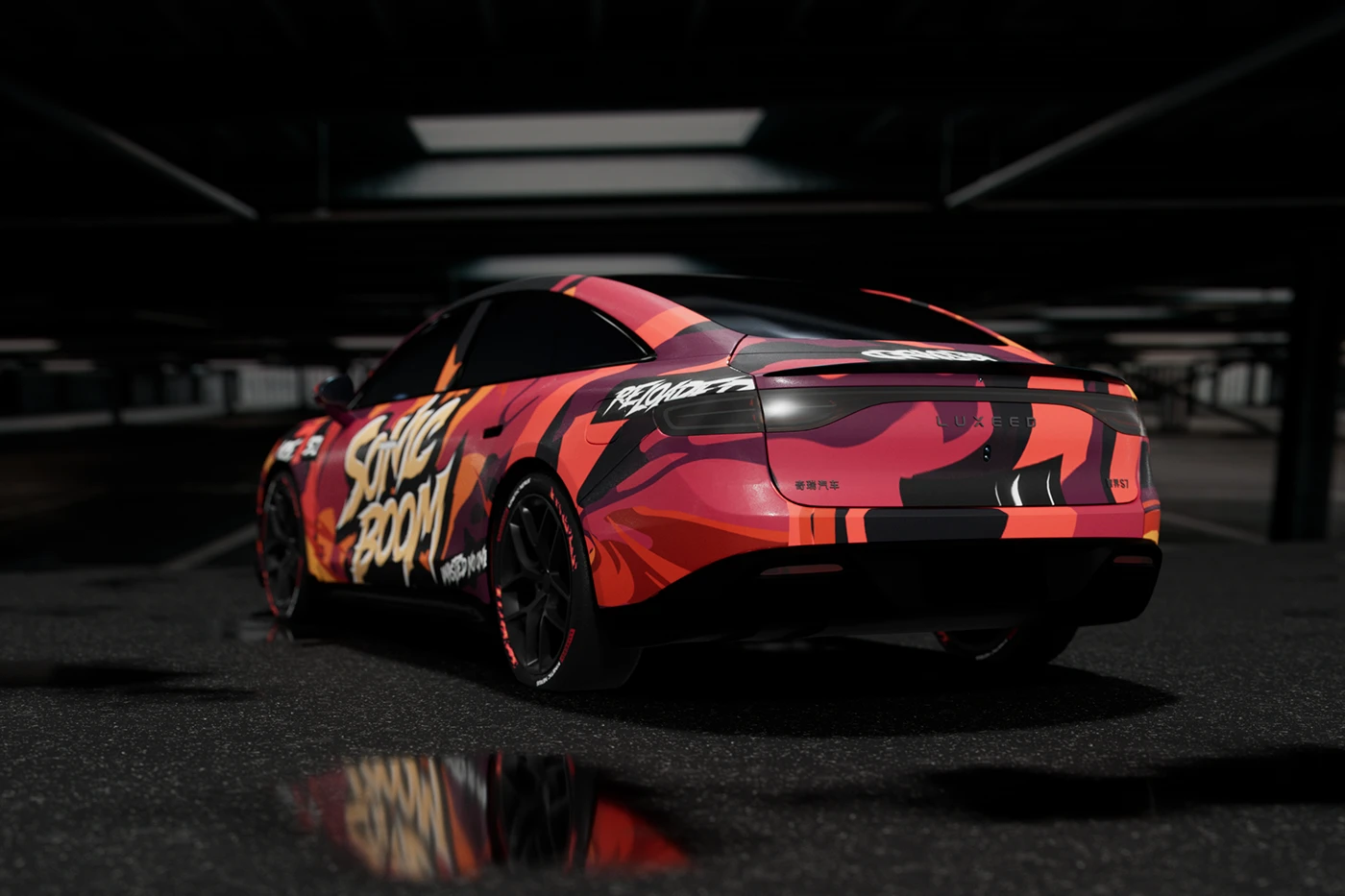 car wrap Livery automotive LUXEED Street Art Graffiti Gaming gen z manga custom paint