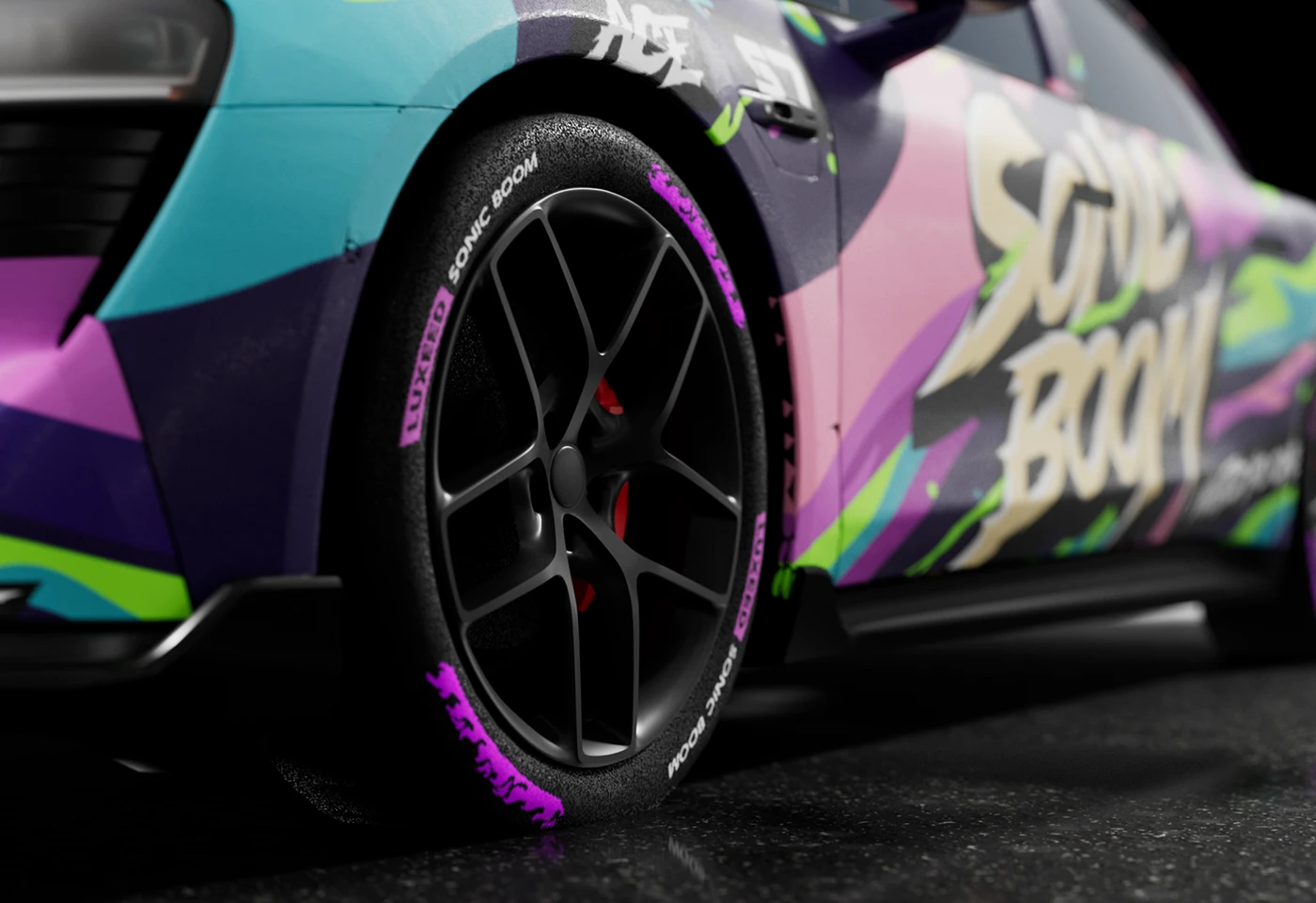 car wrap Livery automotive LUXEED Street Art Graffiti Gaming gen z manga custom paint