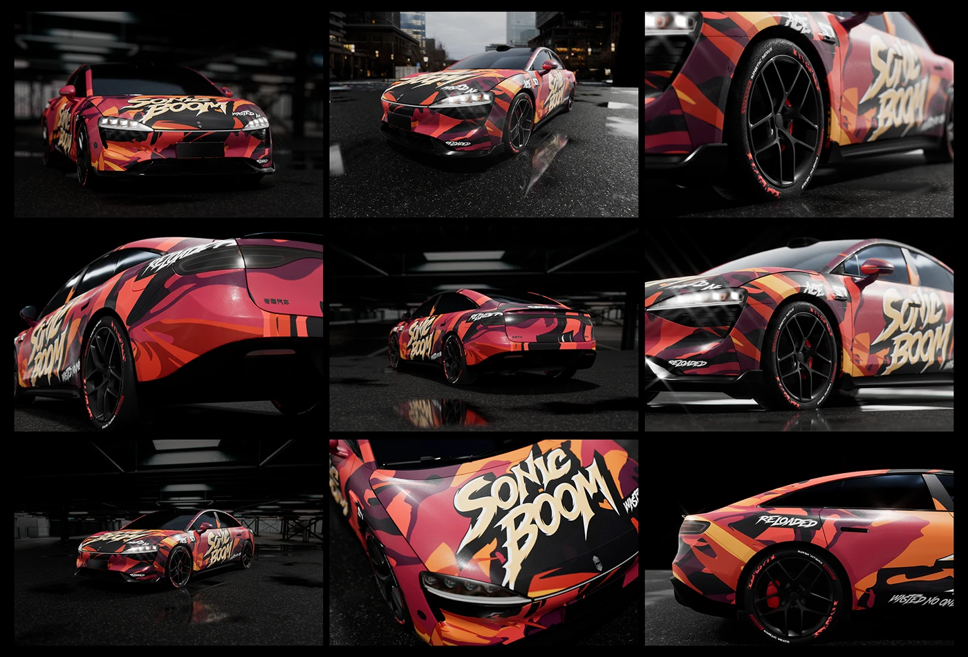 car wrap Livery automotive LUXEED Street Art Graffiti Gaming gen z manga custom paint