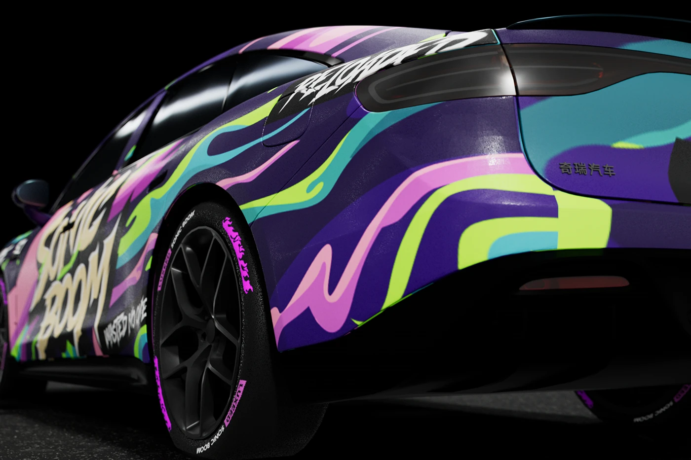car wrap Livery automotive LUXEED Street Art Graffiti Gaming gen z manga custom paint