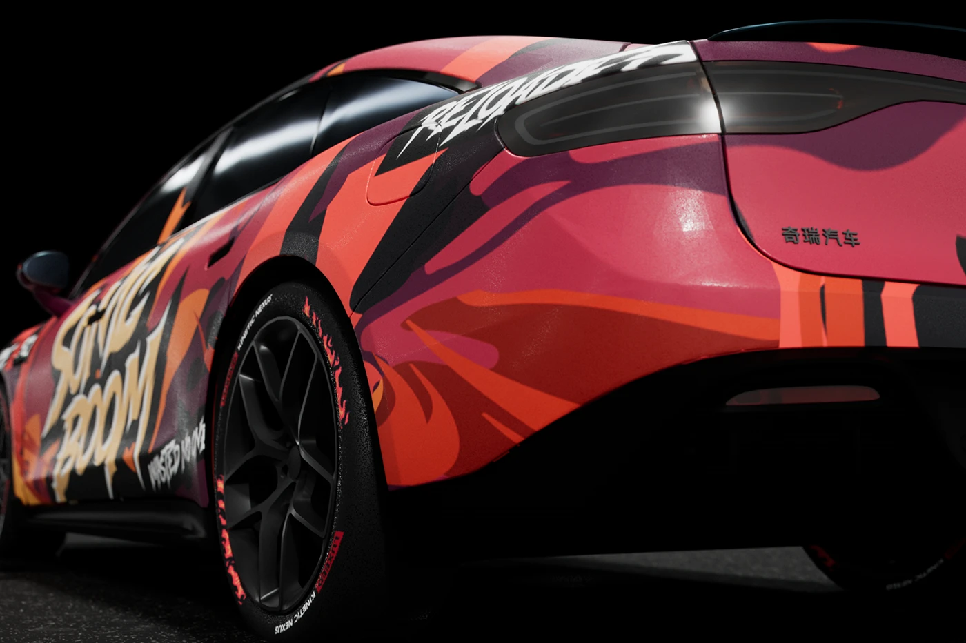car wrap Livery automotive LUXEED Street Art Graffiti Gaming gen z manga custom paint