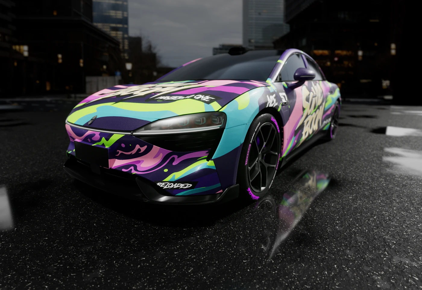 car wrap Livery automotive LUXEED Street Art Graffiti Gaming gen z manga custom paint