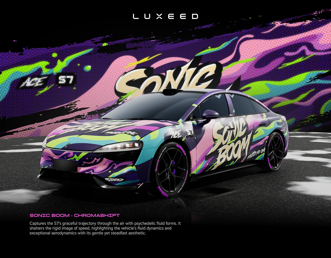 car wrap Livery automotive LUXEED Street Art Graffiti Gaming gen z manga custom paint