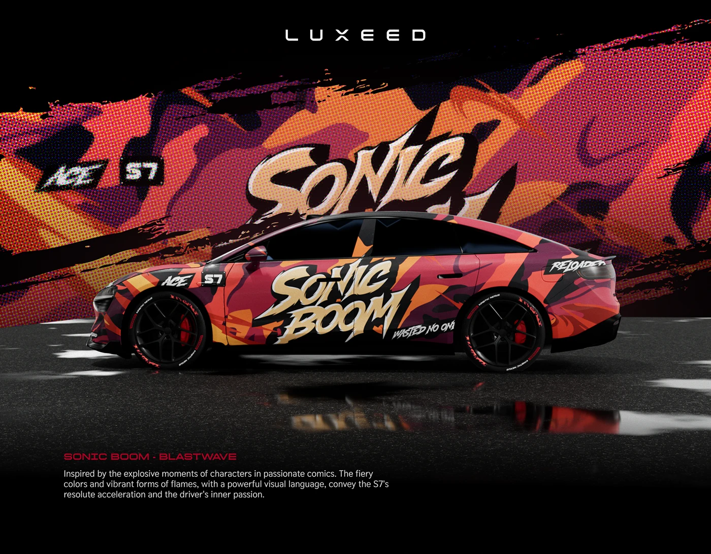 car wrap Livery automotive LUXEED Street Art Graffiti Gaming gen z manga custom paint