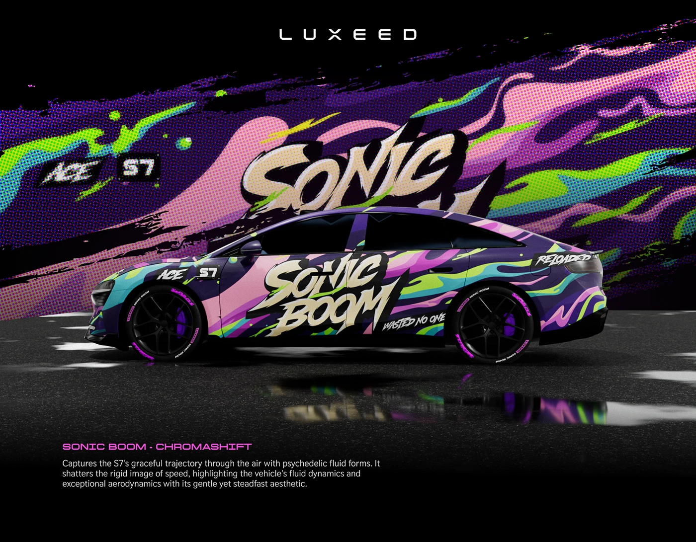 car wrap Livery automotive LUXEED Street Art Graffiti Gaming gen z manga custom paint