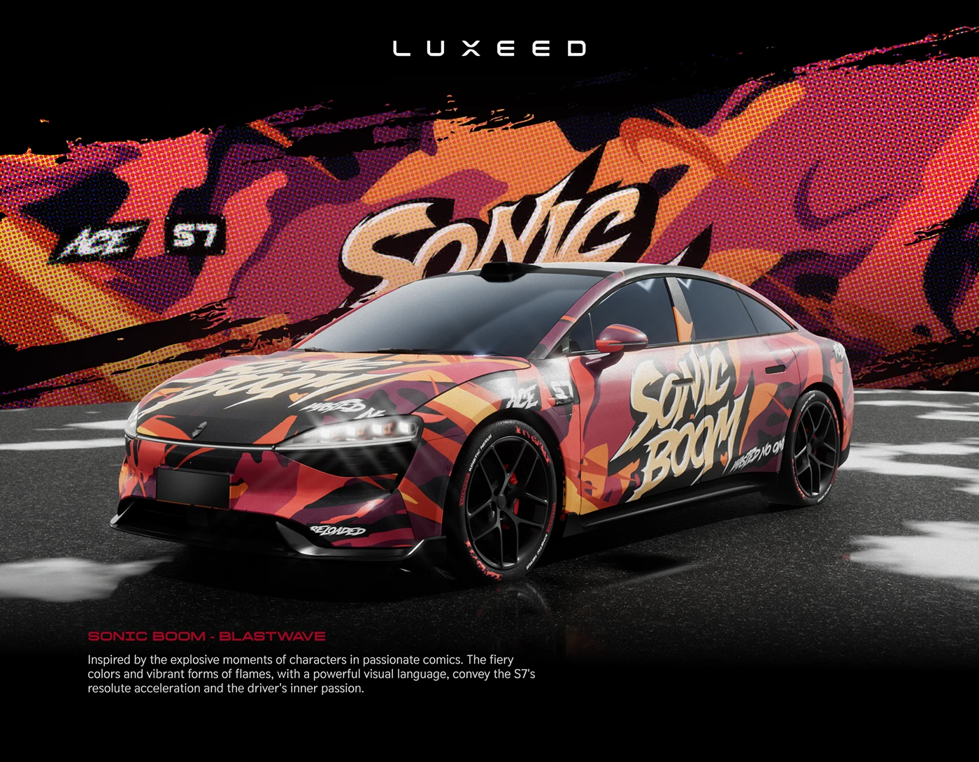 car wrap Livery automotive LUXEED Street Art Graffiti Gaming gen z manga custom paint