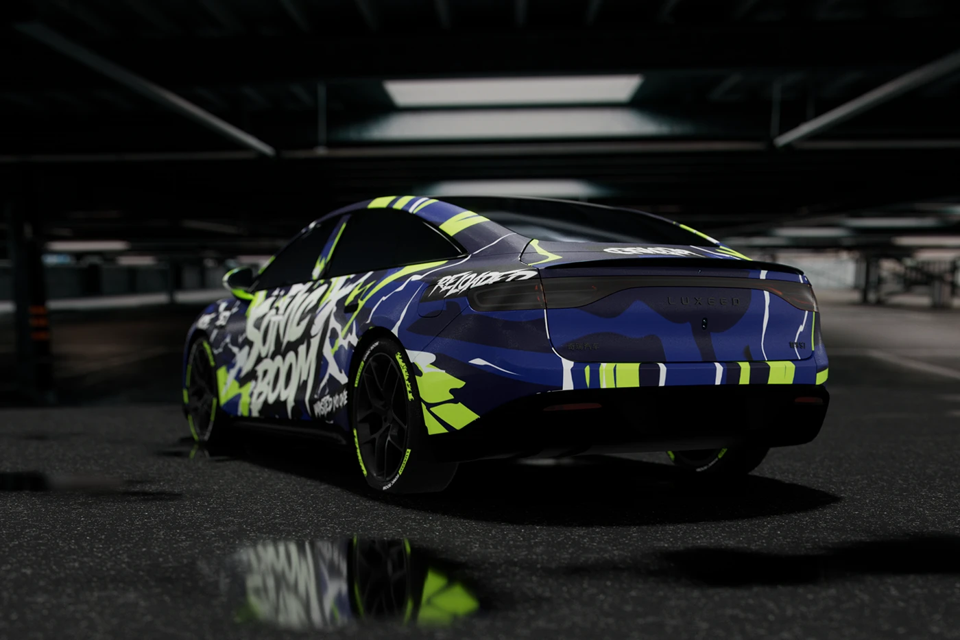 car wrap Livery automotive LUXEED Street Art Graffiti Gaming gen z manga custom paint