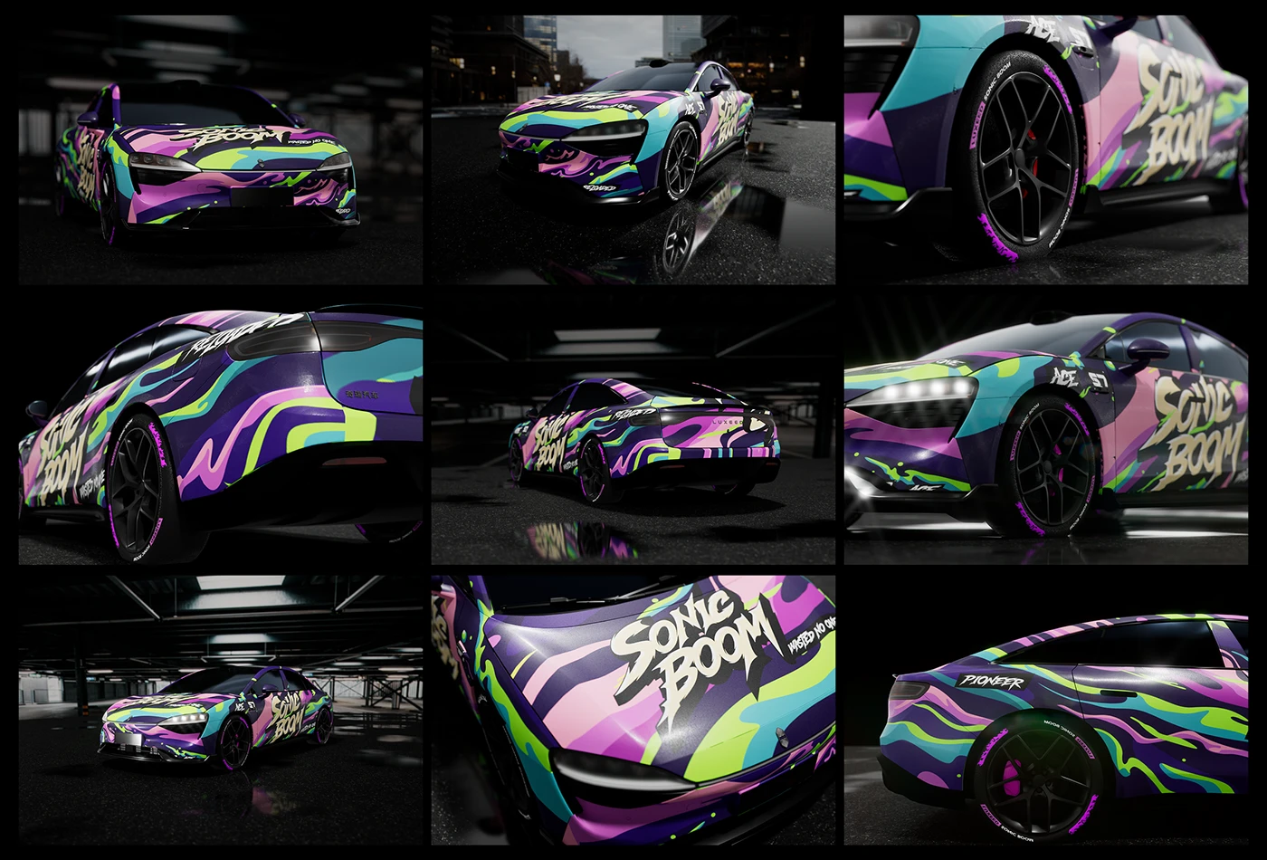car wrap Livery automotive LUXEED Street Art Graffiti Gaming gen z manga custom paint