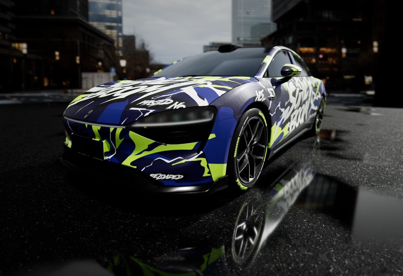 car wrap Livery automotive LUXEED Street Art Graffiti Gaming gen z manga custom paint