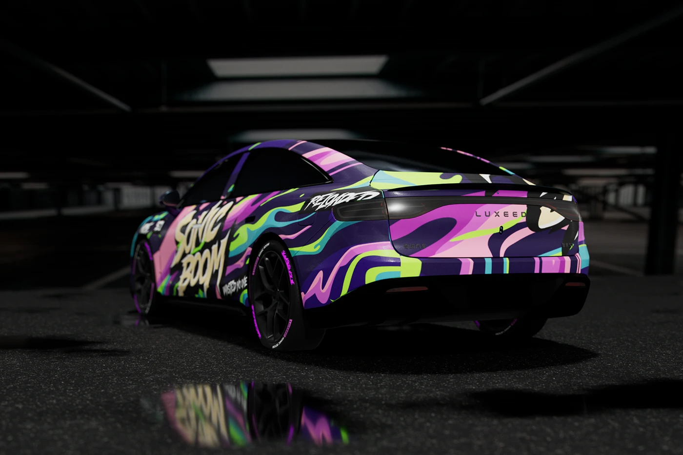 car wrap Livery automotive LUXEED Street Art Graffiti Gaming gen z manga custom paint