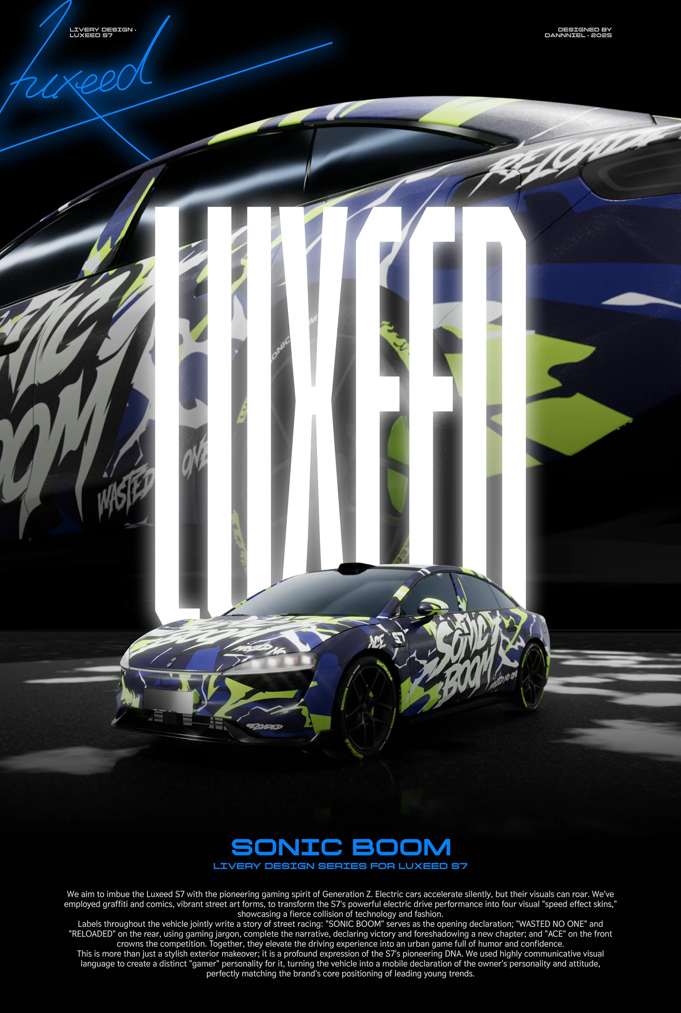 car wrap Livery automotive LUXEED Street Art Graffiti Gaming gen z manga custom paint