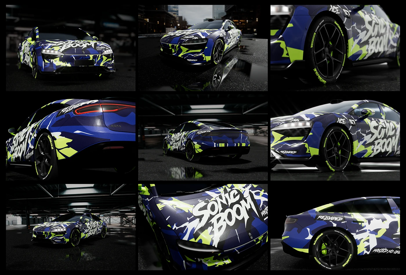 car wrap Livery automotive LUXEED Street Art Graffiti Gaming gen z manga custom paint