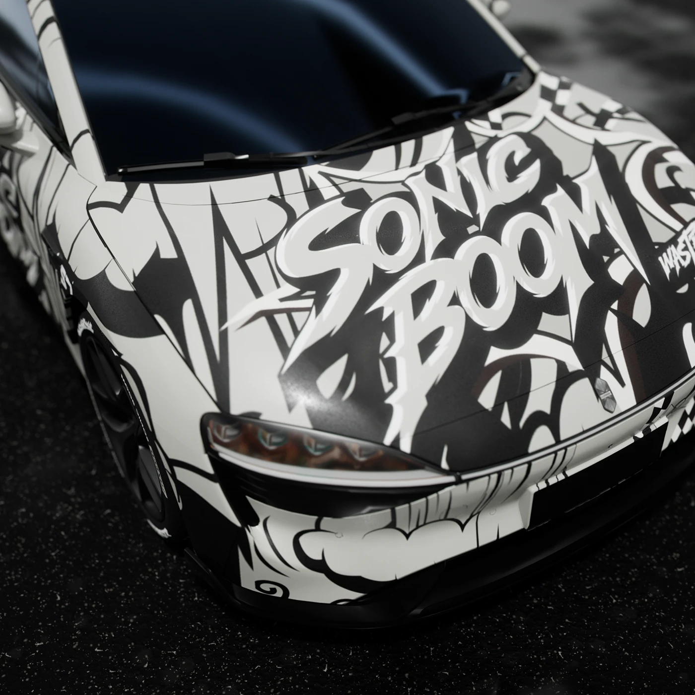 car wrap Livery automotive LUXEED Street Art Graffiti Gaming gen z manga custom paint