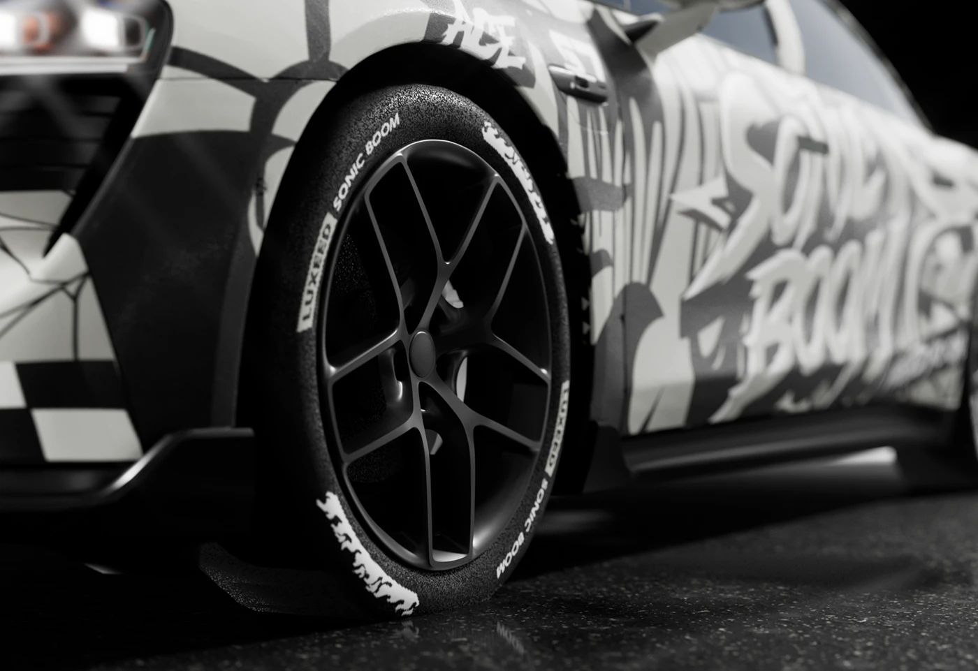 car wrap Livery automotive LUXEED Street Art Graffiti Gaming gen z manga custom paint