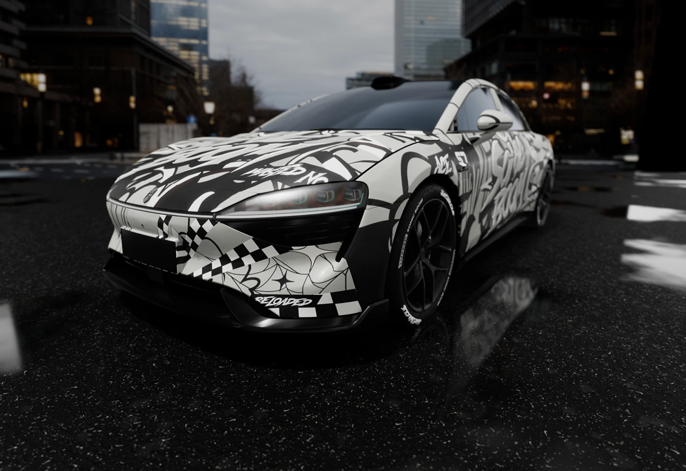 car wrap Livery automotive LUXEED Street Art Graffiti Gaming gen z manga custom paint