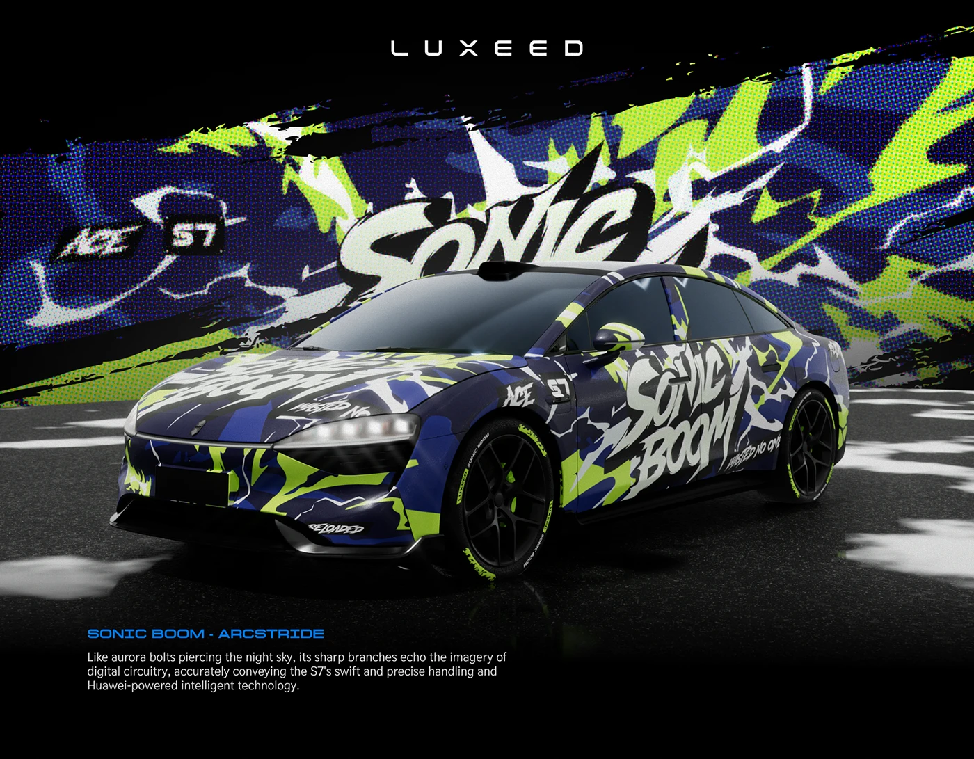 car wrap Livery automotive LUXEED Street Art Graffiti Gaming gen z manga custom paint