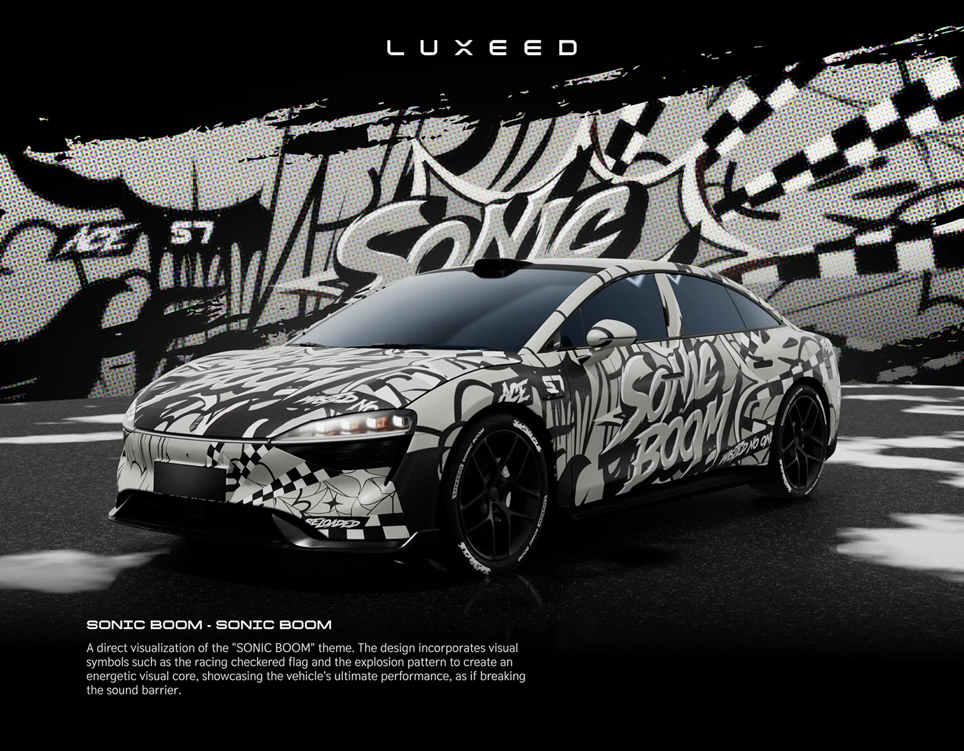 car wrap Livery automotive LUXEED Street Art Graffiti Gaming gen z manga custom paint