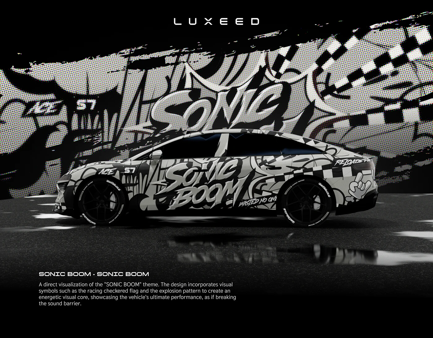car wrap Livery automotive LUXEED Street Art Graffiti Gaming gen z manga custom paint