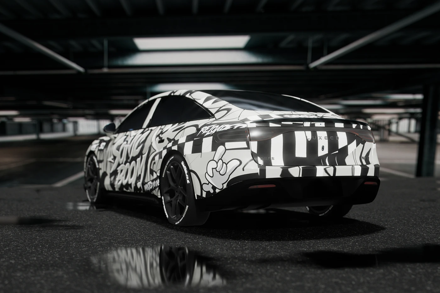 car wrap Livery automotive LUXEED Street Art Graffiti Gaming gen z manga custom paint