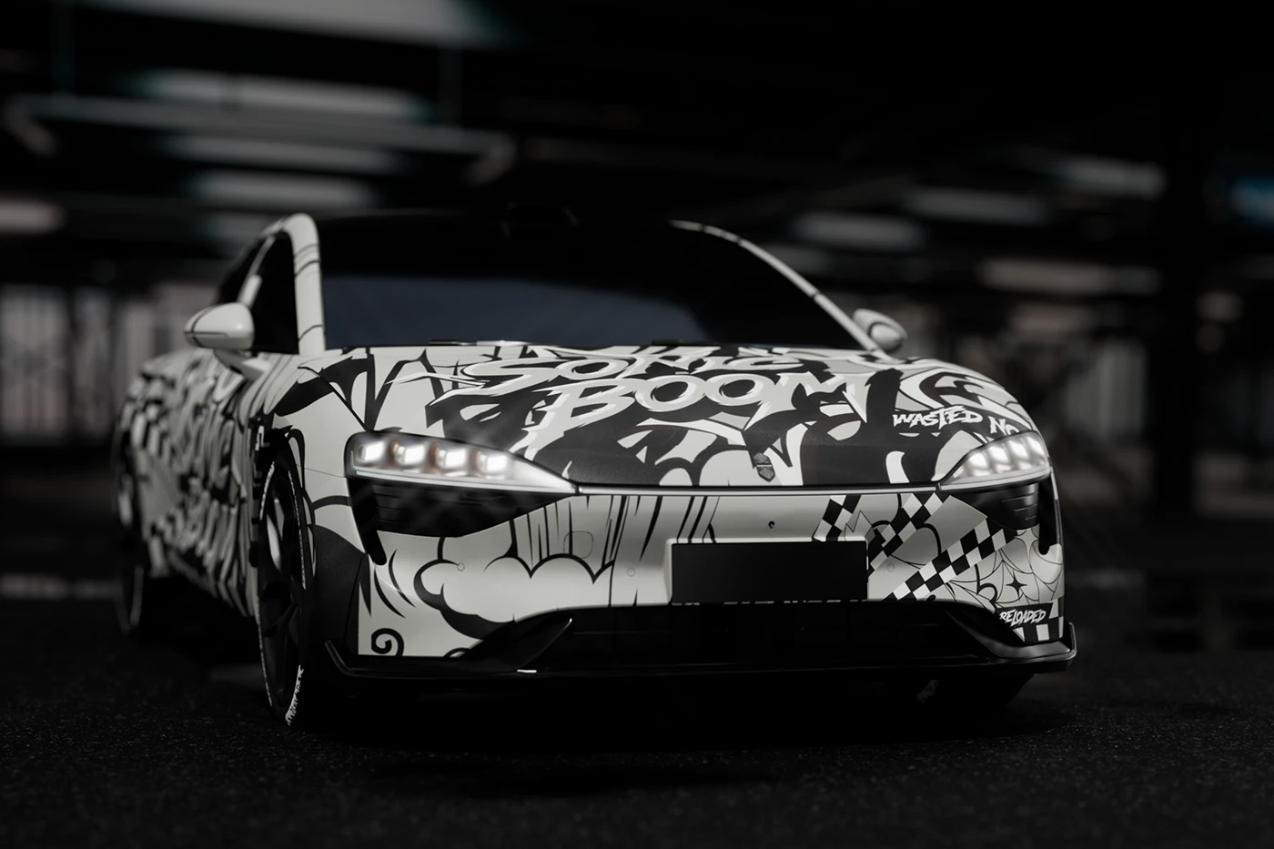 car wrap Livery automotive LUXEED Street Art Graffiti Gaming gen z manga custom paint